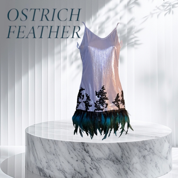 Handmade Ostrich Feather Dress! Made with ♥️♥️♥️ - Picture 3 of 8